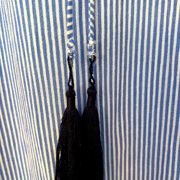 Blue/white boho top/tunic - Picture 3 of 4